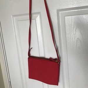 red crossbody bag